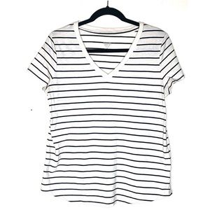 Mossimo Black & White stripped Womens Shirt Size M